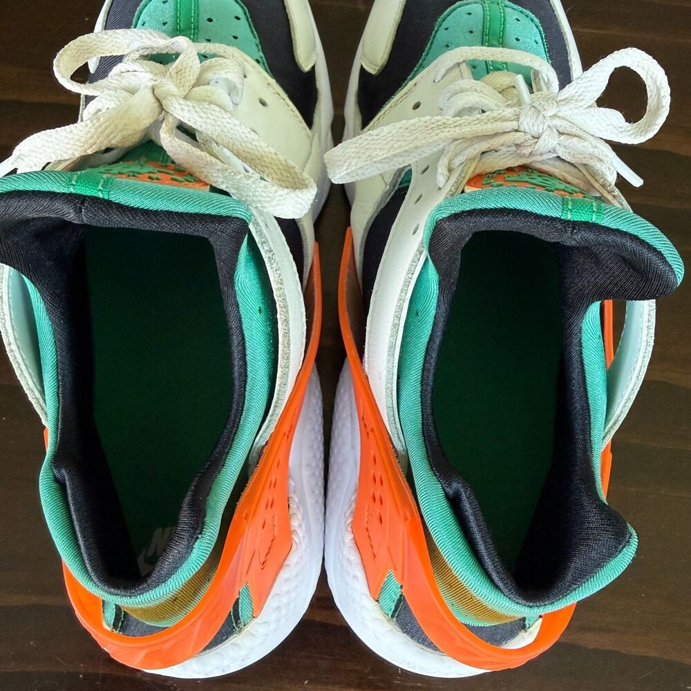 Nike Air Huarache Miami Hurricanes Men’s Size 11.5 New DD1068-111 - Picture 5 of 12